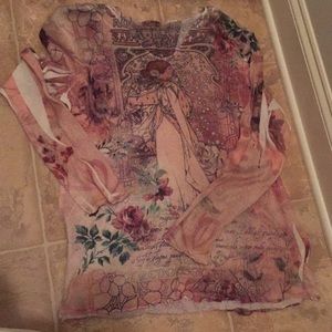 One World hooded long sleeve tee